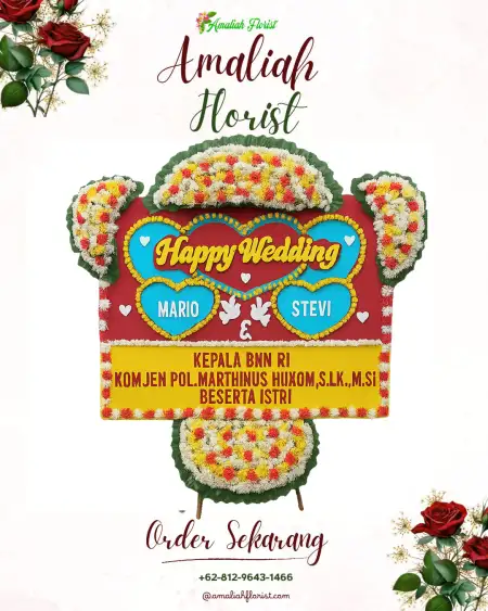 Papan Bunga Pernikahan Pondokaso Tengah